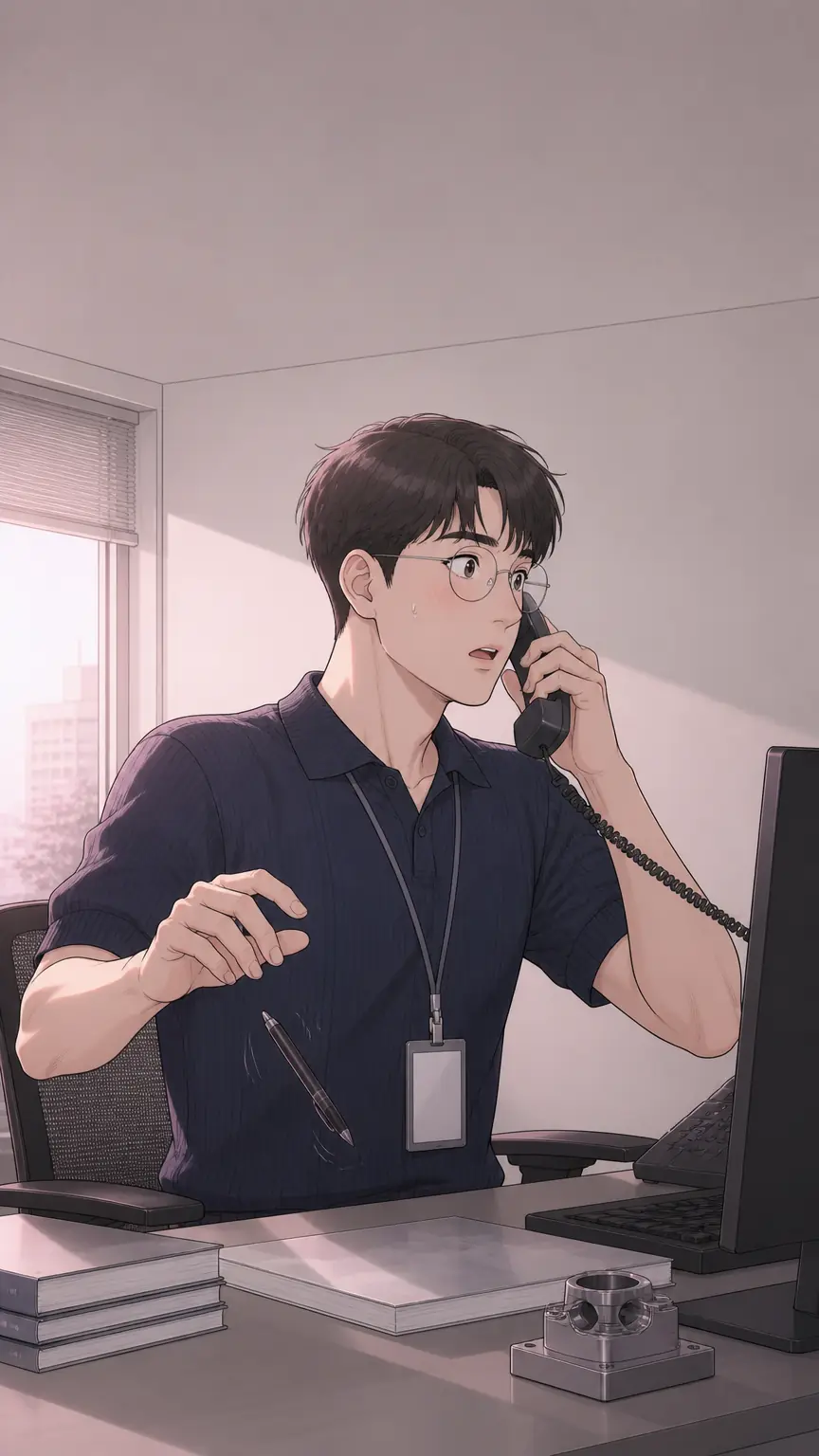 거래처 전화를 받고 당황한 마케팅 담당자
